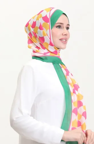 Desenli Soft Şal 70266-11 Sarı Pembe