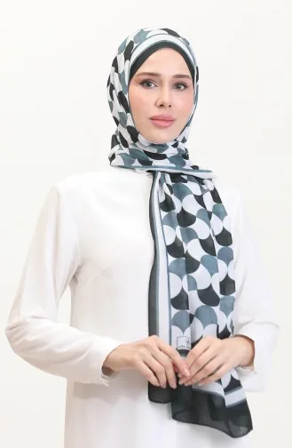 Desenli Soft Şal 70266-13 Siyah Gri