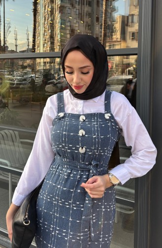 Indigo Hijab Dress 4405-02