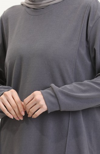 Astana Kumaş Tunik Pantolon İkili Takım 0551-05 Gri