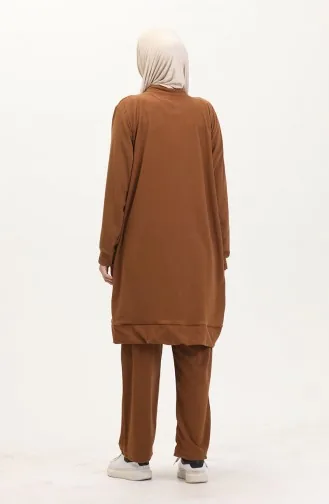 Astana Fabric Tunic Trousers Two Piece Set 0552-01 Tan 0552-01