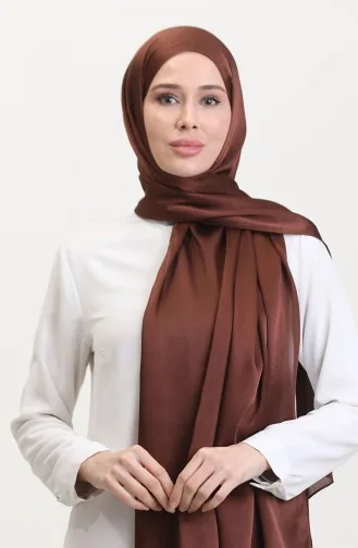 Jan Jan Şifon Şal 70239-32 Kahverengi
