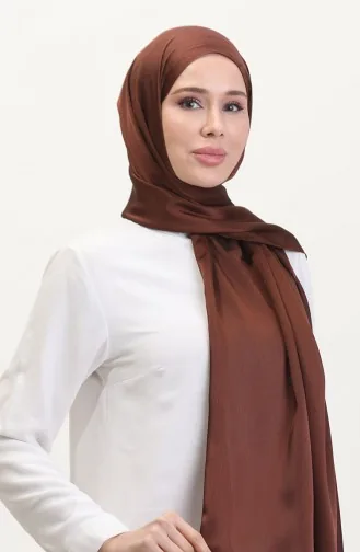 Jan Jan Şifon Şal 70239-32 Kahverengi