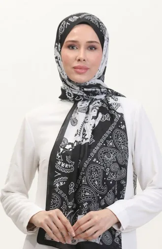 Desenli Soft Şal 70267-01 Siyah
