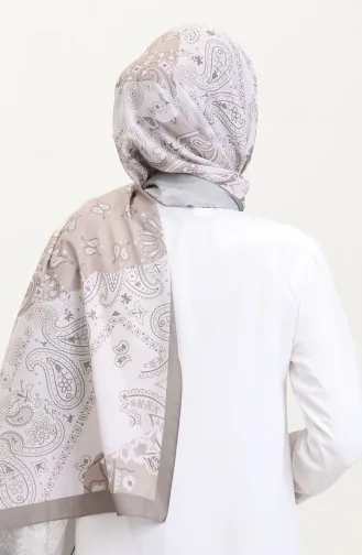 Desenli Soft Şal 70267-05 Vizon