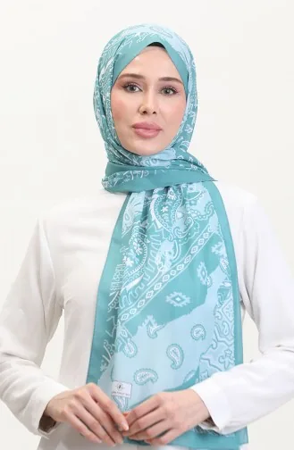 Desenli Soft Şal 70267-09 Çağla Yeşili
