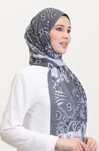 Desenli Soft Şal 70267-12 Füme