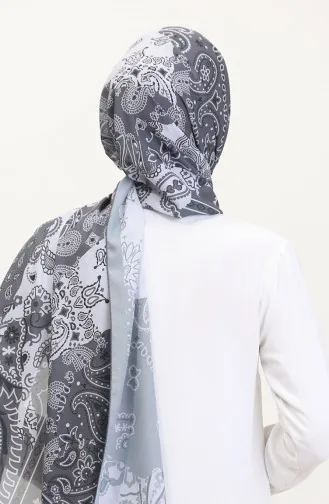 Desenli Soft Şal 70267-12 Füme