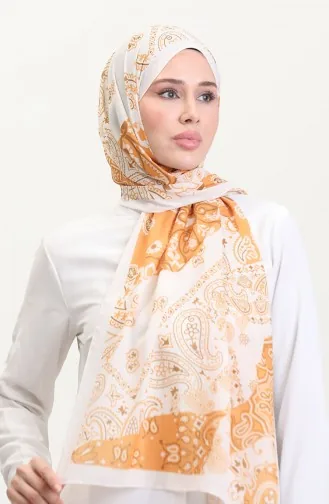 Desenli Soft Şal 70267-13 Hardal