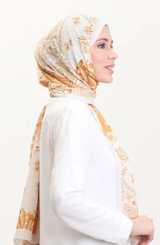 Desenli Soft Şal 70267-13 Hardal
