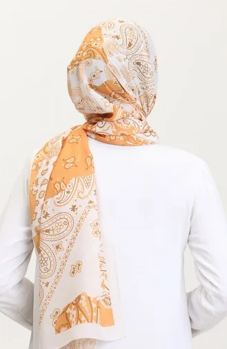 Desenli Soft Şal 70267-13 Hardal