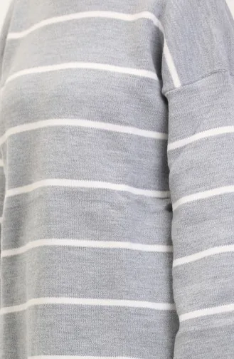 طقم تريكو بخطوط  3083-05  رمادي 3083-05