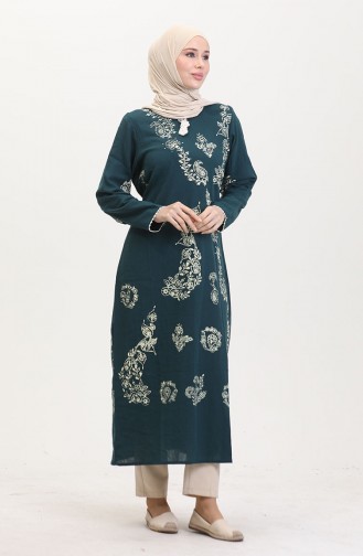 Petroleum Hijab Kleider 0004-14