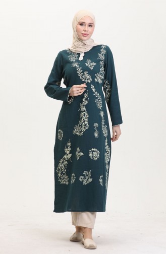 Petroleum Hijab Kleider 0004-14