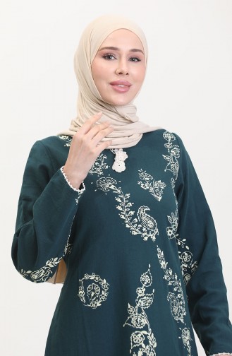 Petroleum Hijab Kleider 0004-14