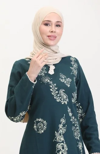 Robe Toile A Motifs 0004-14 Pétrole 0004-14