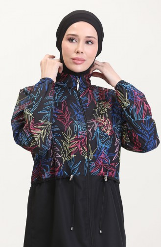 Maillot de Bain Hijab Noir 9001E-01