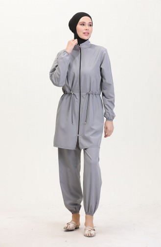 Grau Hijab Badeanzug 9002-01