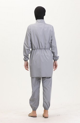 Grau Hijab Badeanzug 9002-01