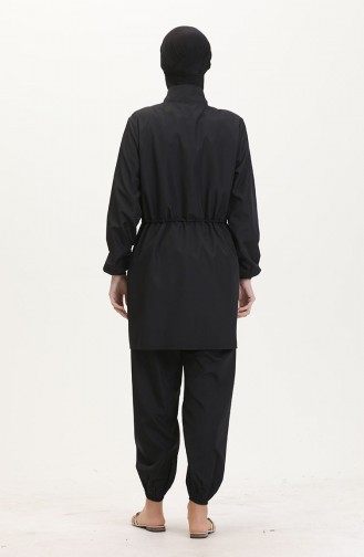 Schwarz Hijab Badeanzug 9002-02