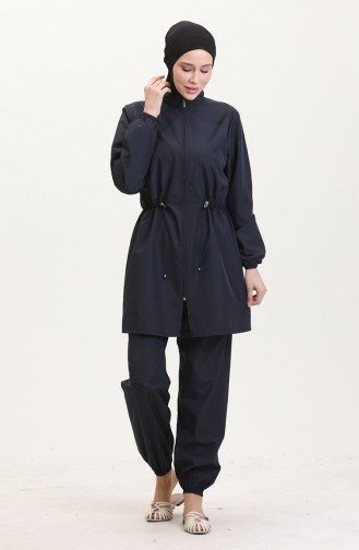 Maillot de Bain Hijab Bleu Marine 9002-04