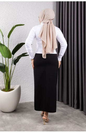 Büyük Beden Etek 1086-01 Siyah