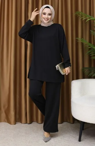 Corduroy Tuniekbroek Tweedelig Set 5570-03 Zwart 5570-03