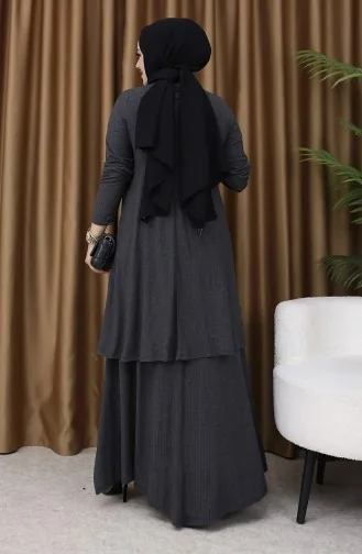 Große Größen Weste Kleid Zweiteiler 6370-04 Anthrazit 6370-04