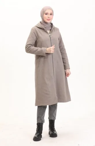 Kapüşonlu Kaşe Kap 8001-05 Vizon