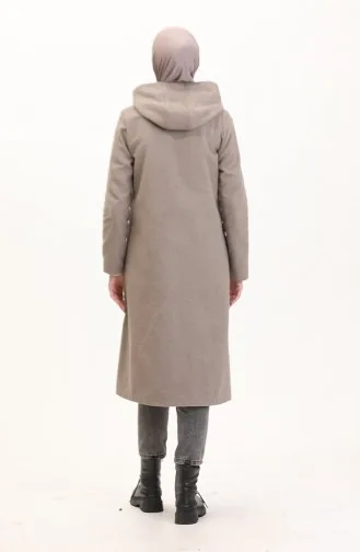 Kapüşonlu Kaşe Kap 8001-05 Vizon