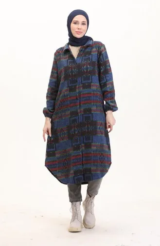 Ethnic Pattern Buttoned Cape 0556-06 Saks 0556-06