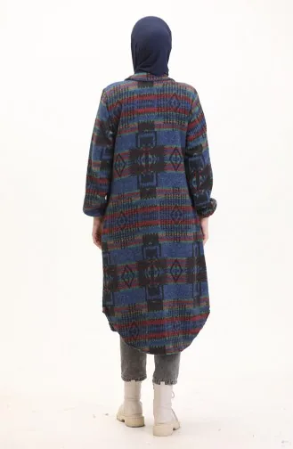 Ethnic Pattern Buttoned Cape 0556-06 Saks 0556-06