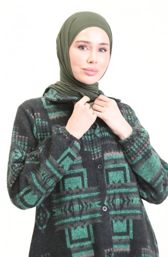 سترة منقوشة بأزرار 0556-10 أخضر زمردي 0556-10