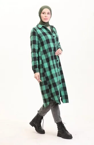 Plaid Tunic 1056-01 Green 1056-01