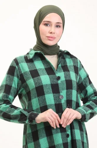 Plaid Tunic 1056-01 Green 1056-01