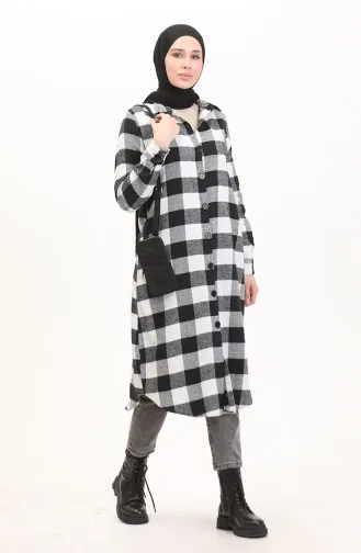 Ekose Tunik 1056-04 Beyaz