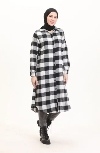 Ekose Tunik 1056-04 Beyaz
