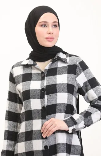 Ekose Tunik 1056-04 Beyaz