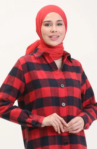 Plaid Tunic 1056-06 Red 1056-06