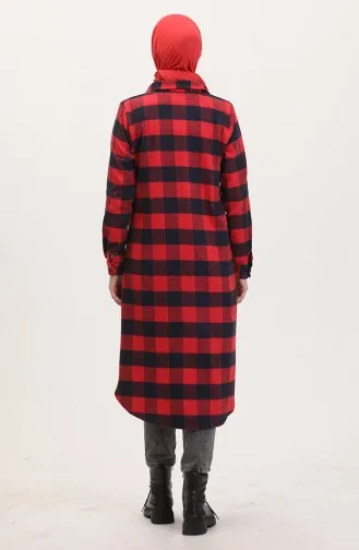 Plaid Tunic 1056-06 Red 1056-06
