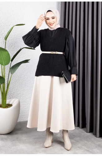 Schwarz Pullover 550-01