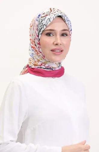 Desenli Soft Eşarp 70243-02 Pembe Hardal