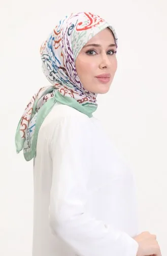 Gemusterter Weicher Schal 70243-05 Mintgrün Lila 70243-05