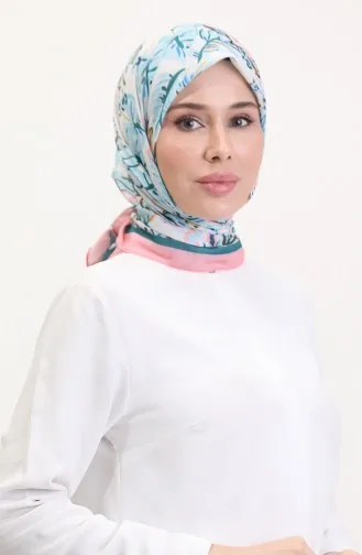 Patterned Soft Scarf 70245-08 Pink Baby Blue 70245-08
