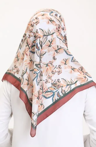 وشاح ناعم منقوش 70245-13 بني تيراكوتا 70245-13