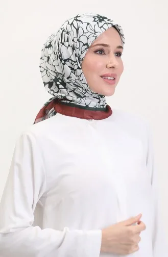 Desenli Soft Eşarp 70249-06 Kiremit Koyu Yeşil