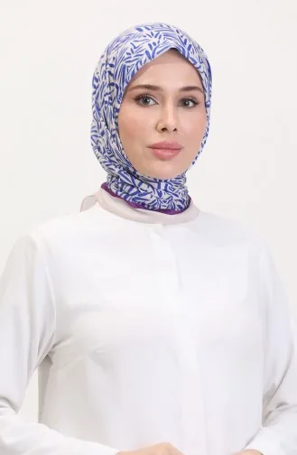 Desenli Soft Eşarp 70259-01 Krem Saks