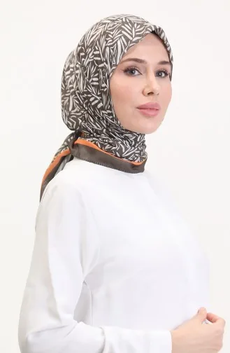 Patterned Soft Scarf 70259-02 Dark Khaki 70259-02