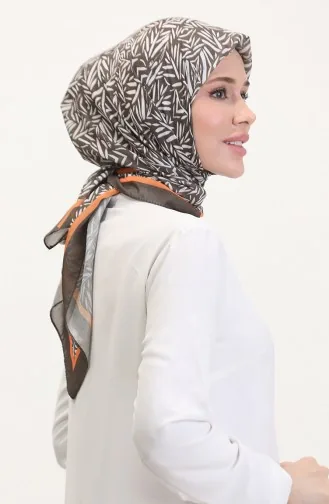 Patterned Soft Scarf 70259-02 Dark Khaki 70259-02