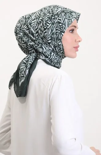 Patterned Soft Scarf 70259-06 Dark Green Gray 70259-06